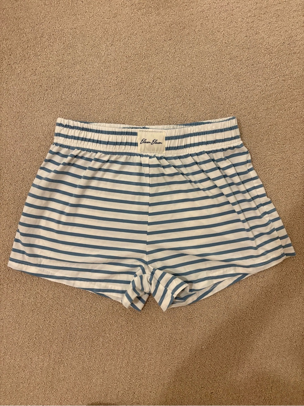 Eleven Eleven Striped Mini Shorts Splash Stripe Size Small